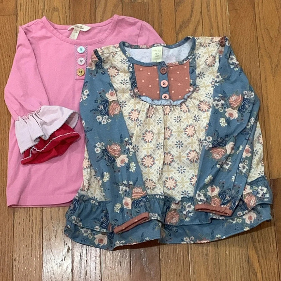 Girls Matilda Jane Lot of 2 Long Sleeve Tops Size 6 EUC - Picture 1 of 11